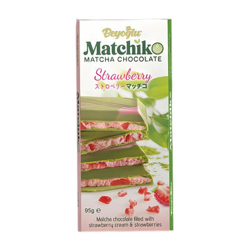 Beyoglu Matcha Chocolate Raspberry Cream and Strawberry 95g